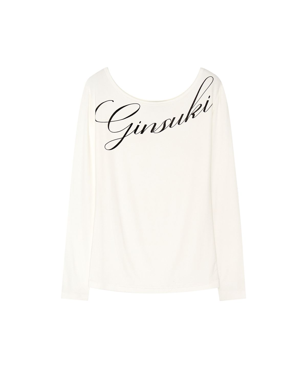 긴스키(GINSUKI) SIGNITURE LETTERING WOOL LONG SLEEVE (WHITE)