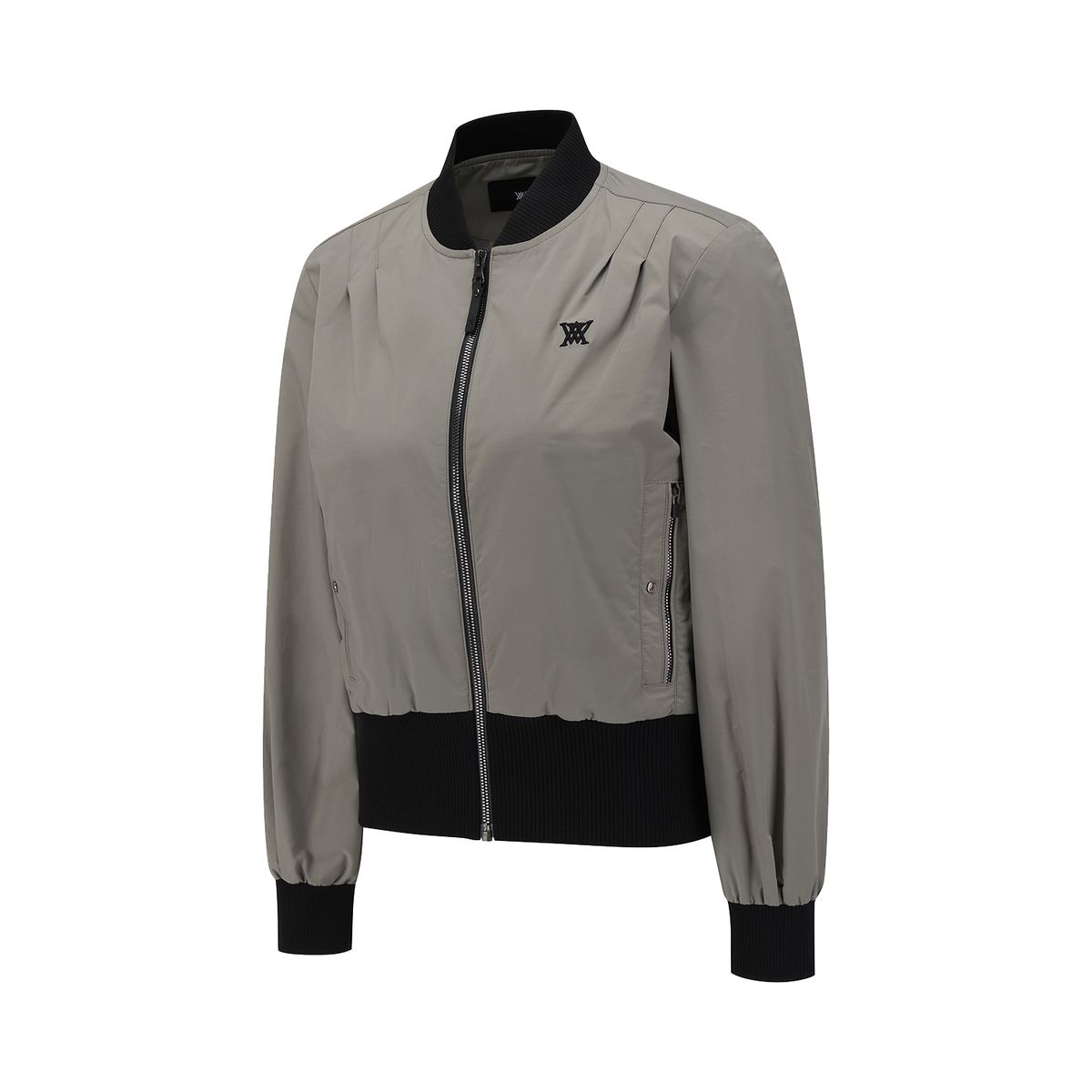 어뉴골프(ANEW GOLF) WOMEN COLOR BLOCK HOODED BLOUSON JACKET_GR