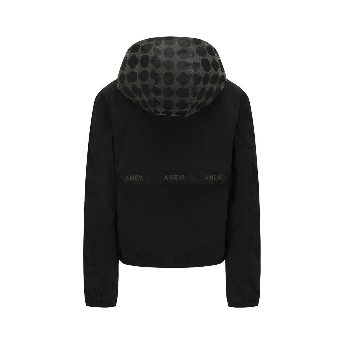 어뉴골프(ANEW GOLF) WOMEN PATTERN MIX HOODED JACKET_BK