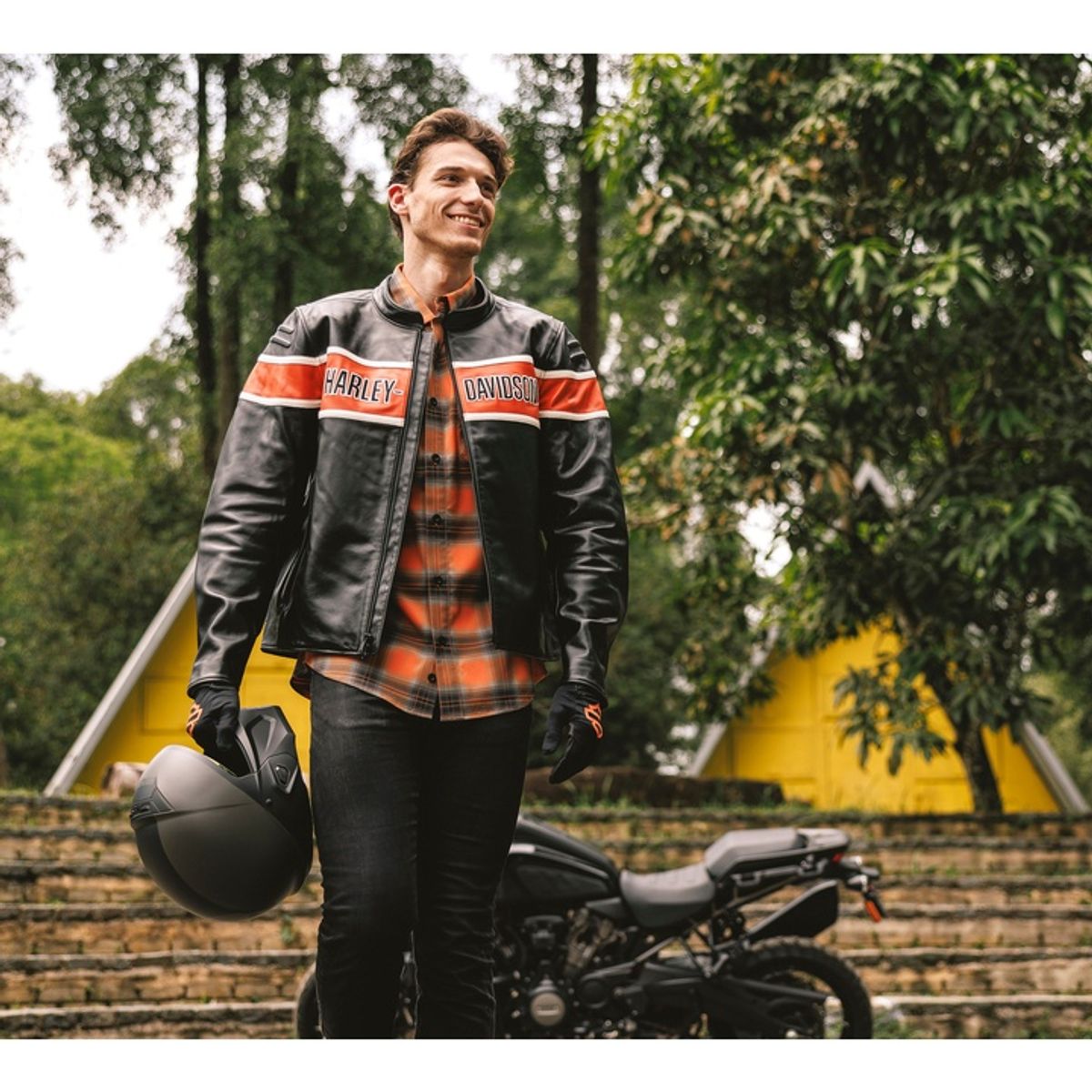 할리데이비슨(HARLEY-DAVIDSON) 남성 메시 경량 라이딩 글러브