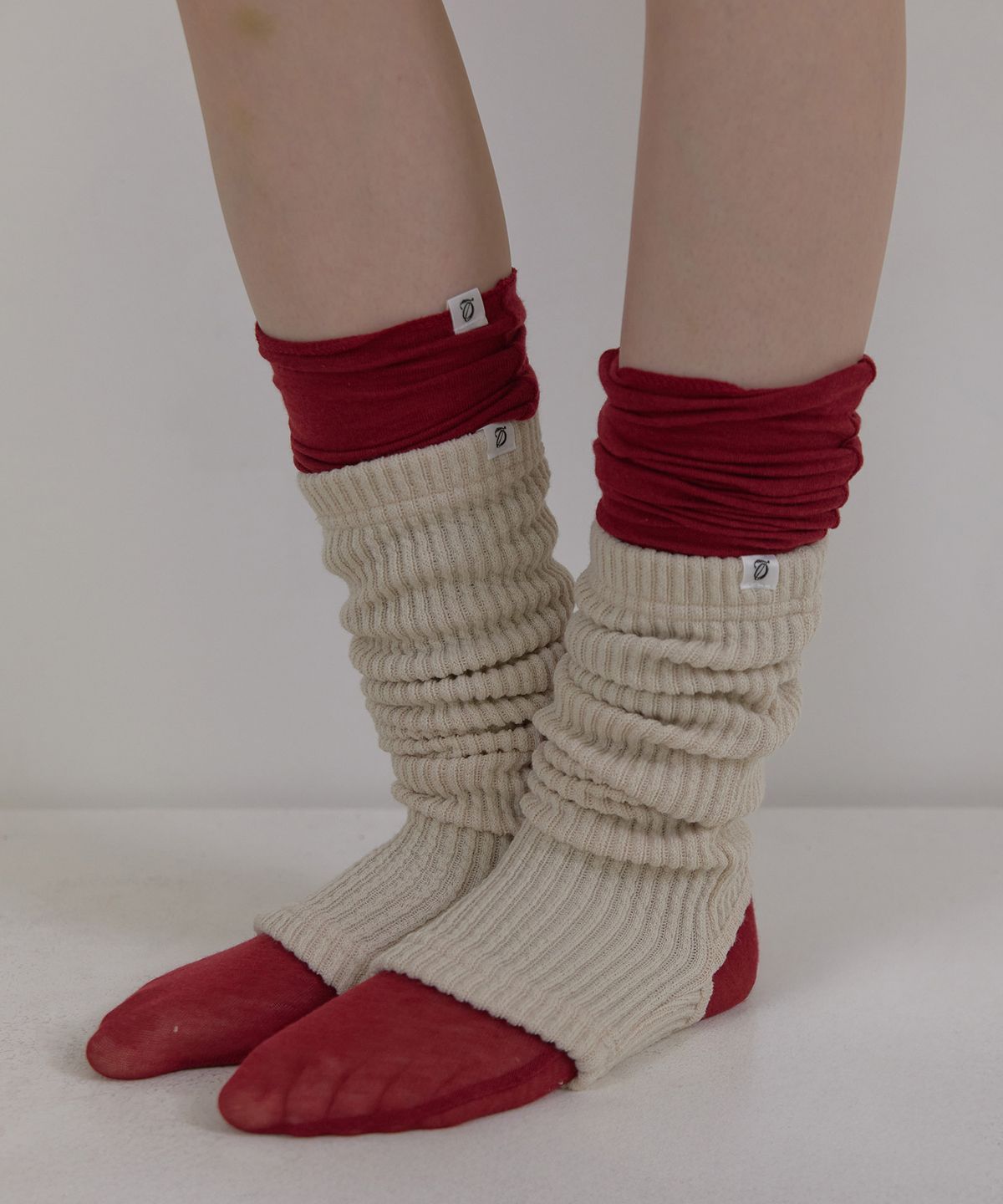 론크(LONQUE) KNIT RIBBED LEG WARMERS (4COLOR)
