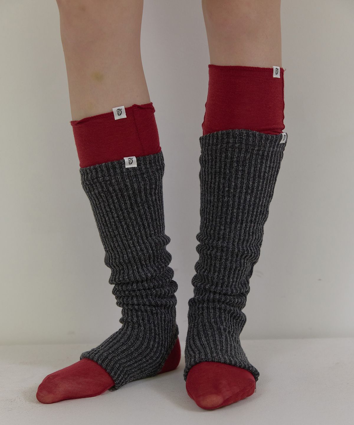 론크(LONQUE) KNIT RIBBED LEG WARMERS (4COLOR)