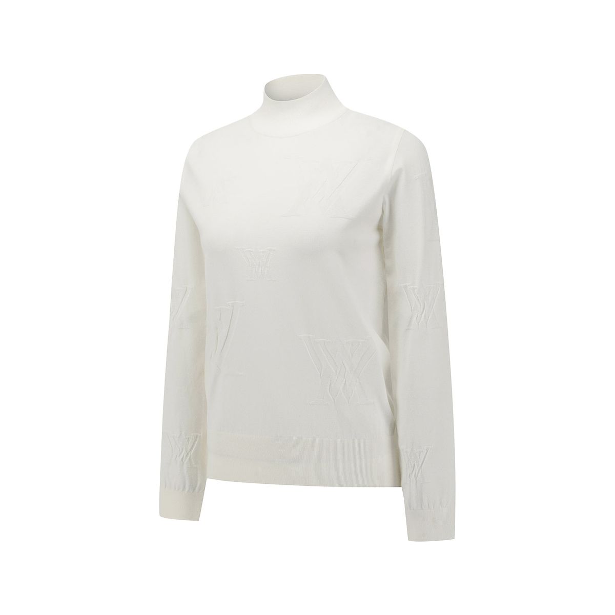 어뉴골프(ANEW GOLF) WOMEN LOGO PATTERN TURTLENECK SWEATER_OW