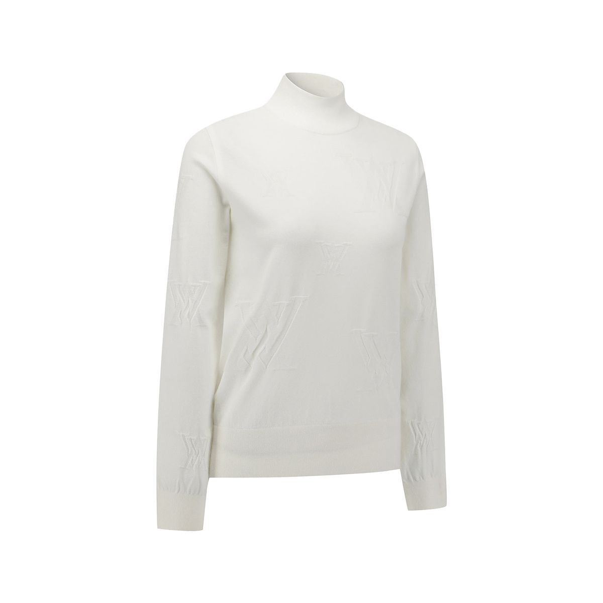 어뉴골프(ANEW GOLF) WOMEN LOGO PATTERN TURTLENECK SWEATER_OW