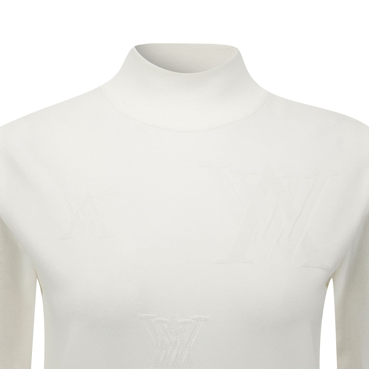 어뉴골프(ANEW GOLF) WOMEN LOGO PATTERN TURTLENECK SWEATER_OW