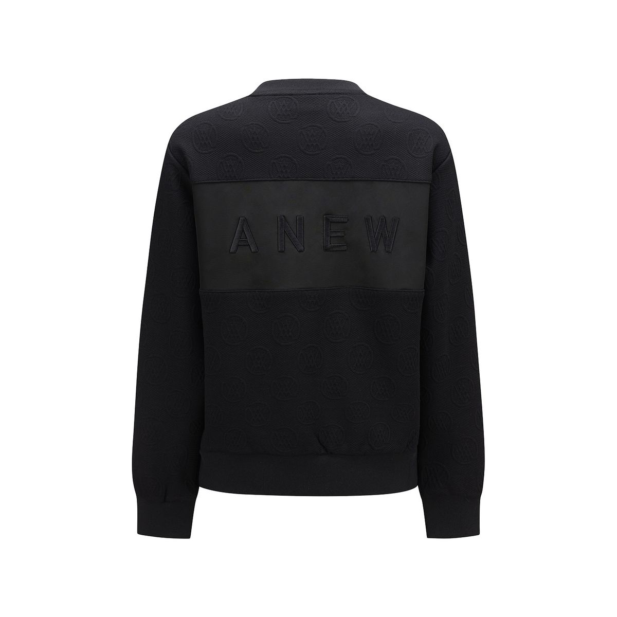 어뉴골프(ANEW GOLF) WOMEN JACQUARD SWEATSHIRT_BK