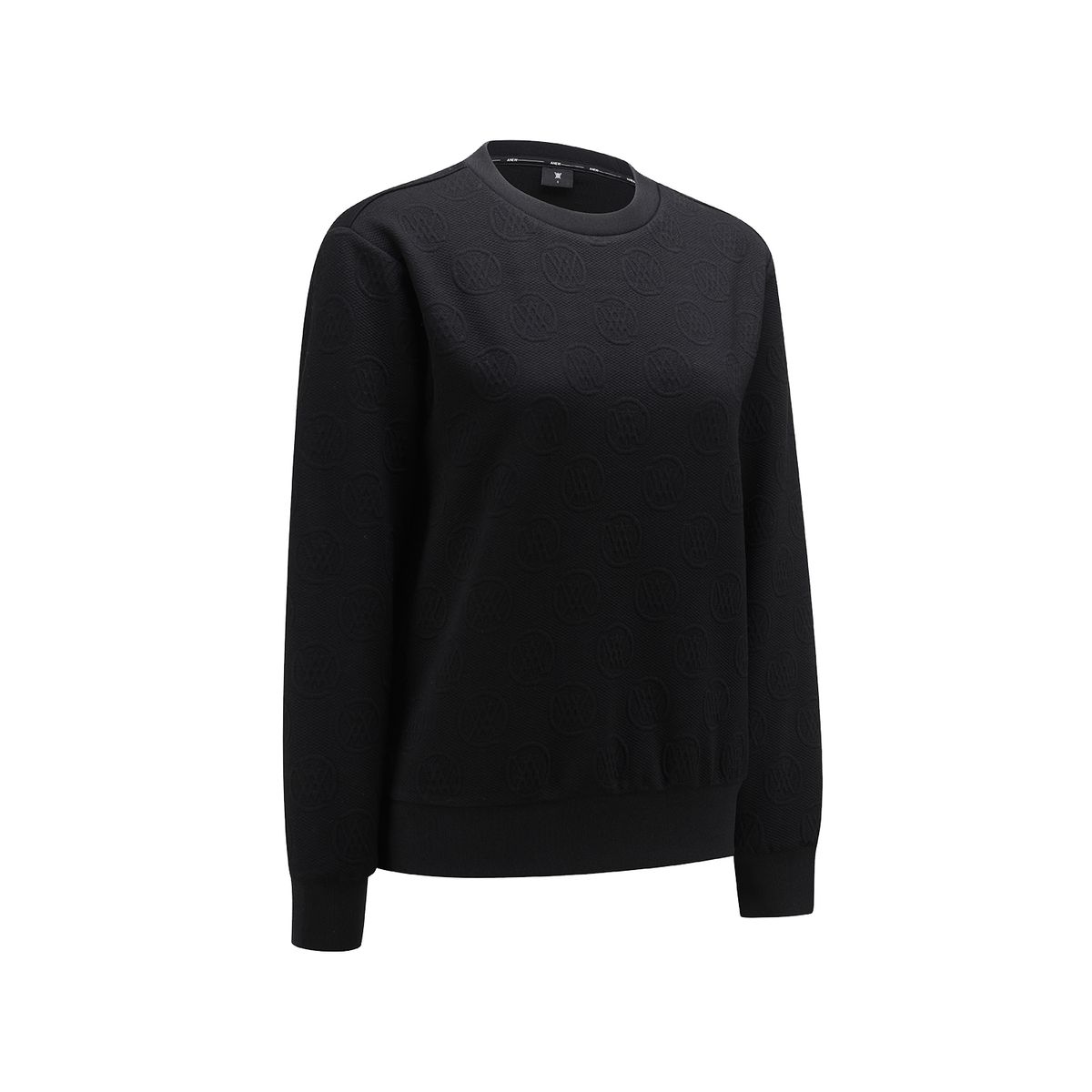 어뉴골프(ANEW GOLF) WOMEN JACQUARD SWEATSHIRT_BK