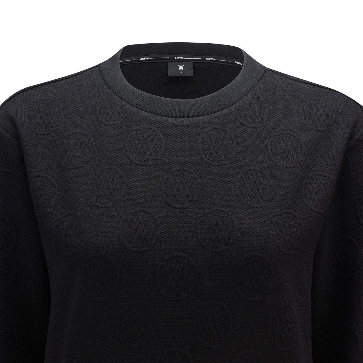 어뉴골프(ANEW GOLF) WOMEN JACQUARD SWEATSHIRT_BK