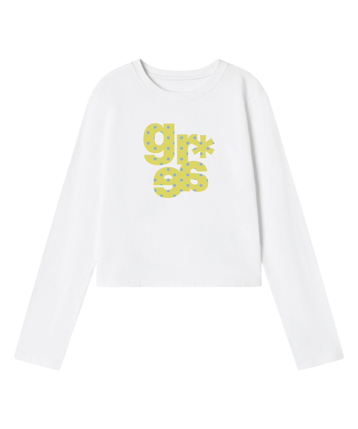 그레이버(GRAVER) [UNISEX]GRAE-S DOT 롱슬리브 티셔츠_White