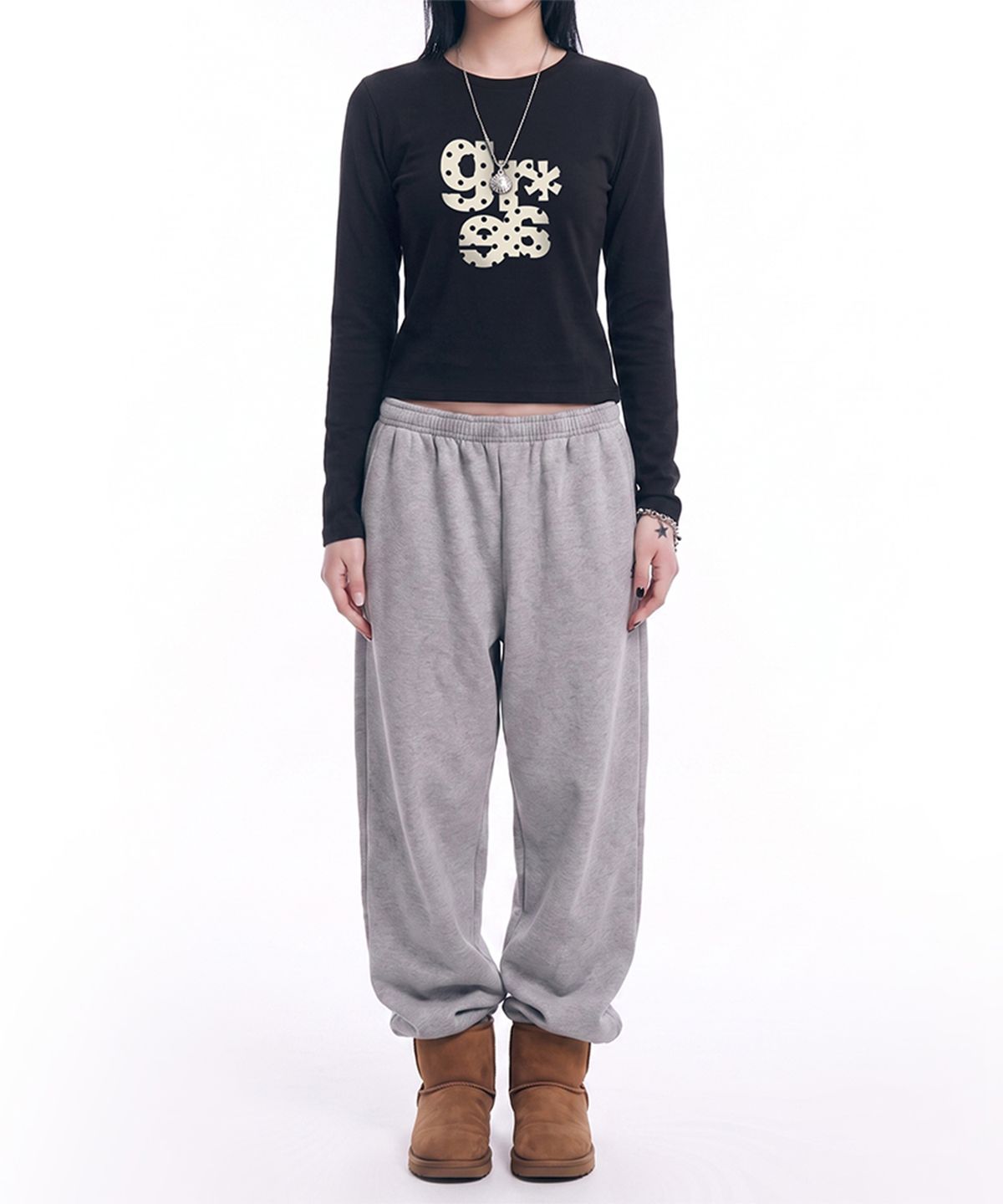 그레이버(GRAVER) [UNISEX]GRAE-S DOT 롱슬리브 티셔츠_White