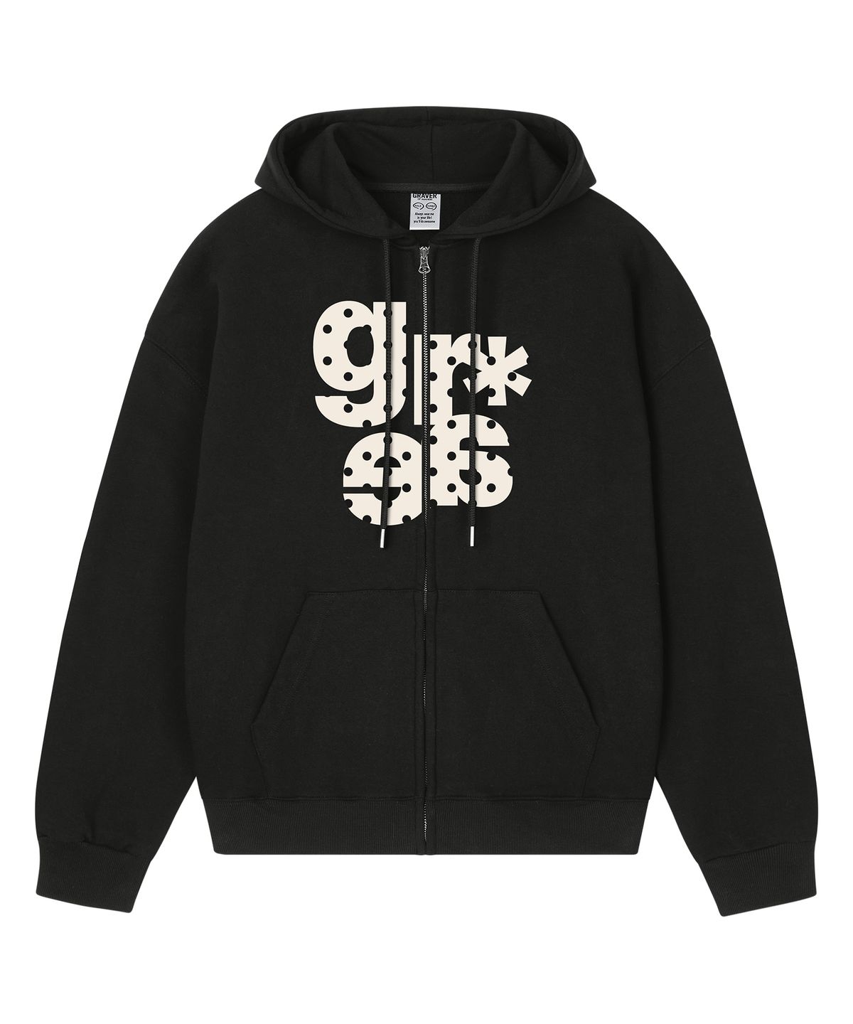 그레이버(GRAVER) [UNISEX]GRAE-S DOT_후드집업_Gray