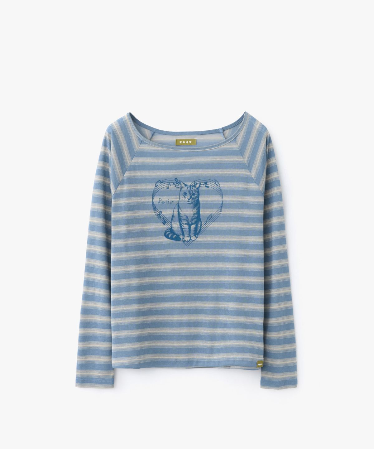 포에브(POEV) Melody Cat Raglan Top - Dusty Blue