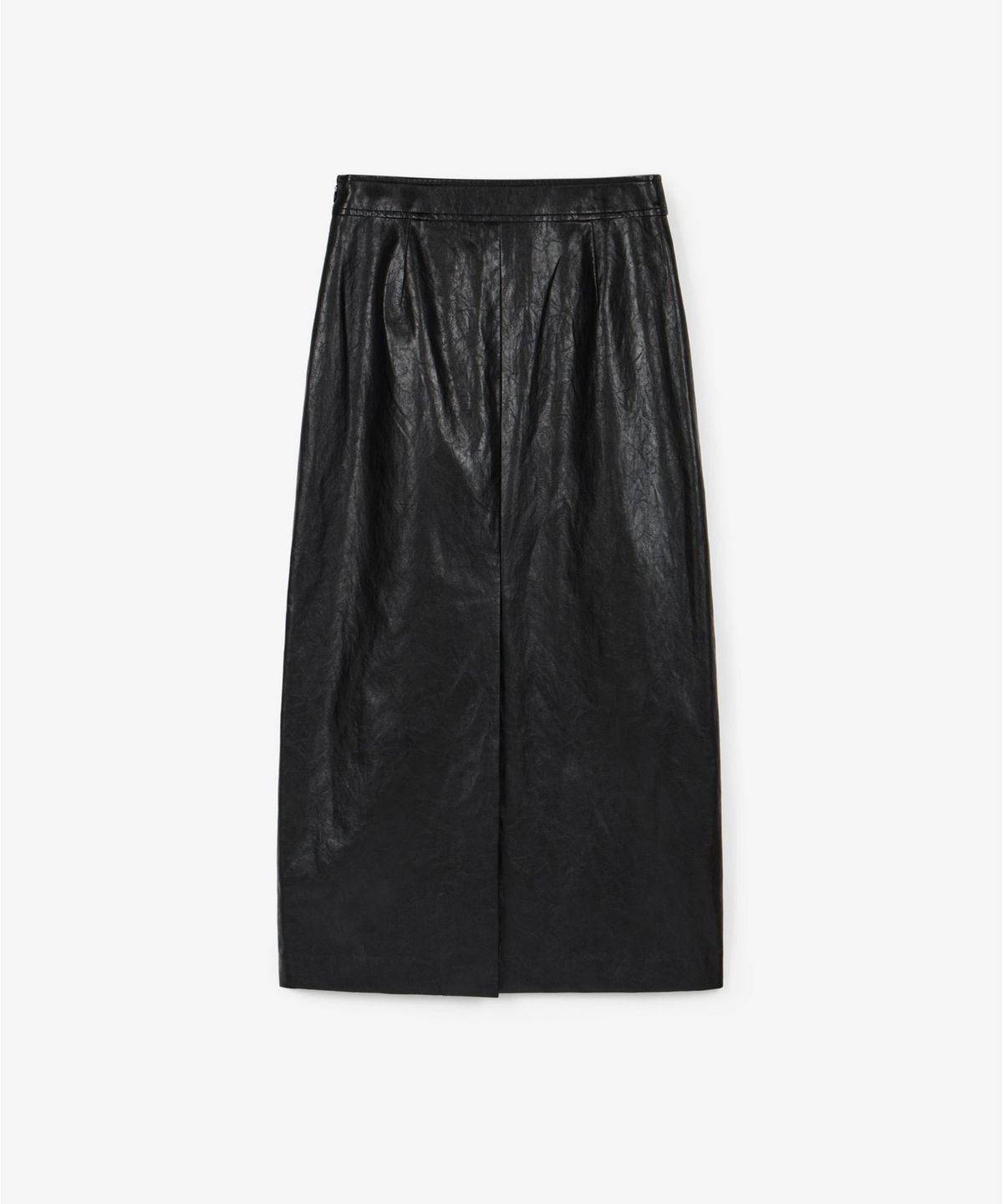 티엔지티 우먼(TNGT WOMAN) W Faux Leather Maxi Skirt (Washed Black) TNSK6F303BK