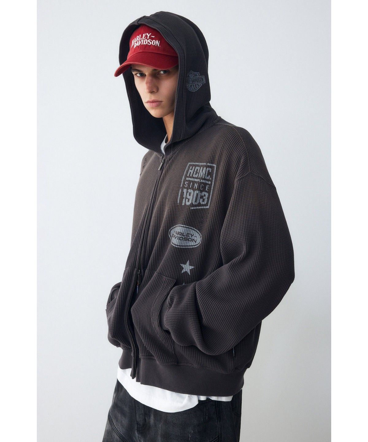 할리데이비슨 컬렉션스®(HARLEY-DAVIDSON COLLECTIONS®) 할리 빈티지 워싱 볼캡 레드 HH16381001
