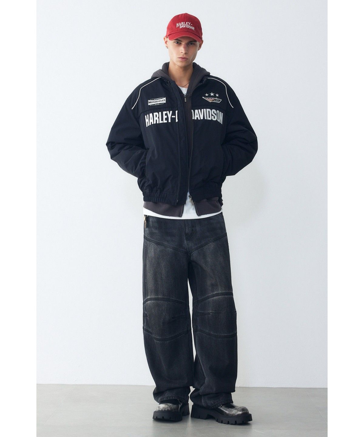 할리데이비슨 컬렉션스®(HARLEY-DAVIDSON COLLECTIONS®) 할리 빈티지 워싱 볼캡 레드 HH16381001