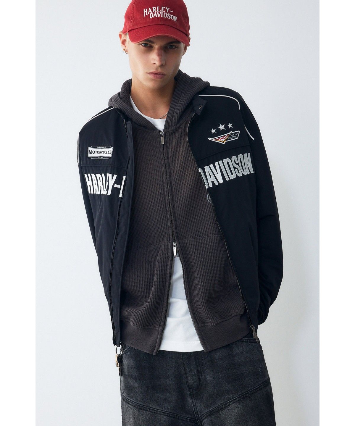 할리데이비슨 컬렉션스®(HARLEY-DAVIDSON COLLECTIONS®) 할리 빈티지 워싱 볼캡 레드 HH16381001