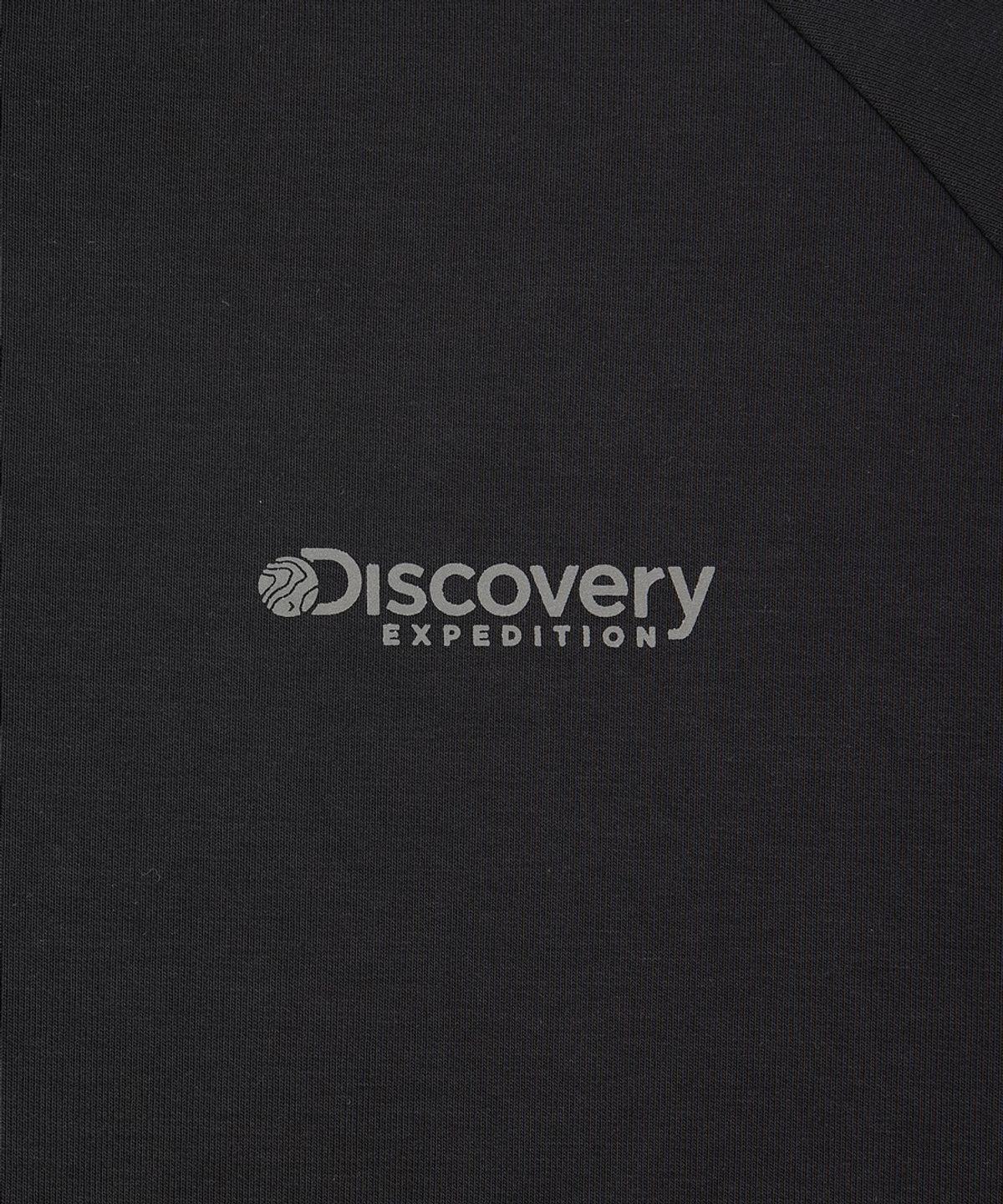 디스커버리 익스페디션(DISCOVERY EXPEDITION) 유니 에어 니트 쿼터 집업 맨투맨 (BLACK)