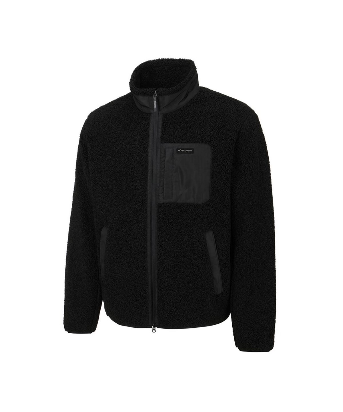 디스커버리 익스페디션(DISCOVERY EXPEDITION) 남성 테크플리스 하이브리드 하이넥 자켓 (BLACK)