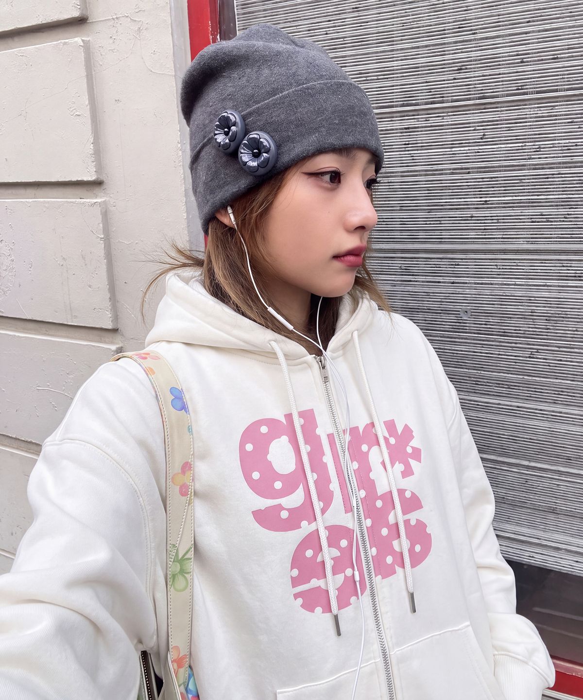 그레이버(GRAVER) [UNISEX]GRAE-S DOT 후드집업_Black