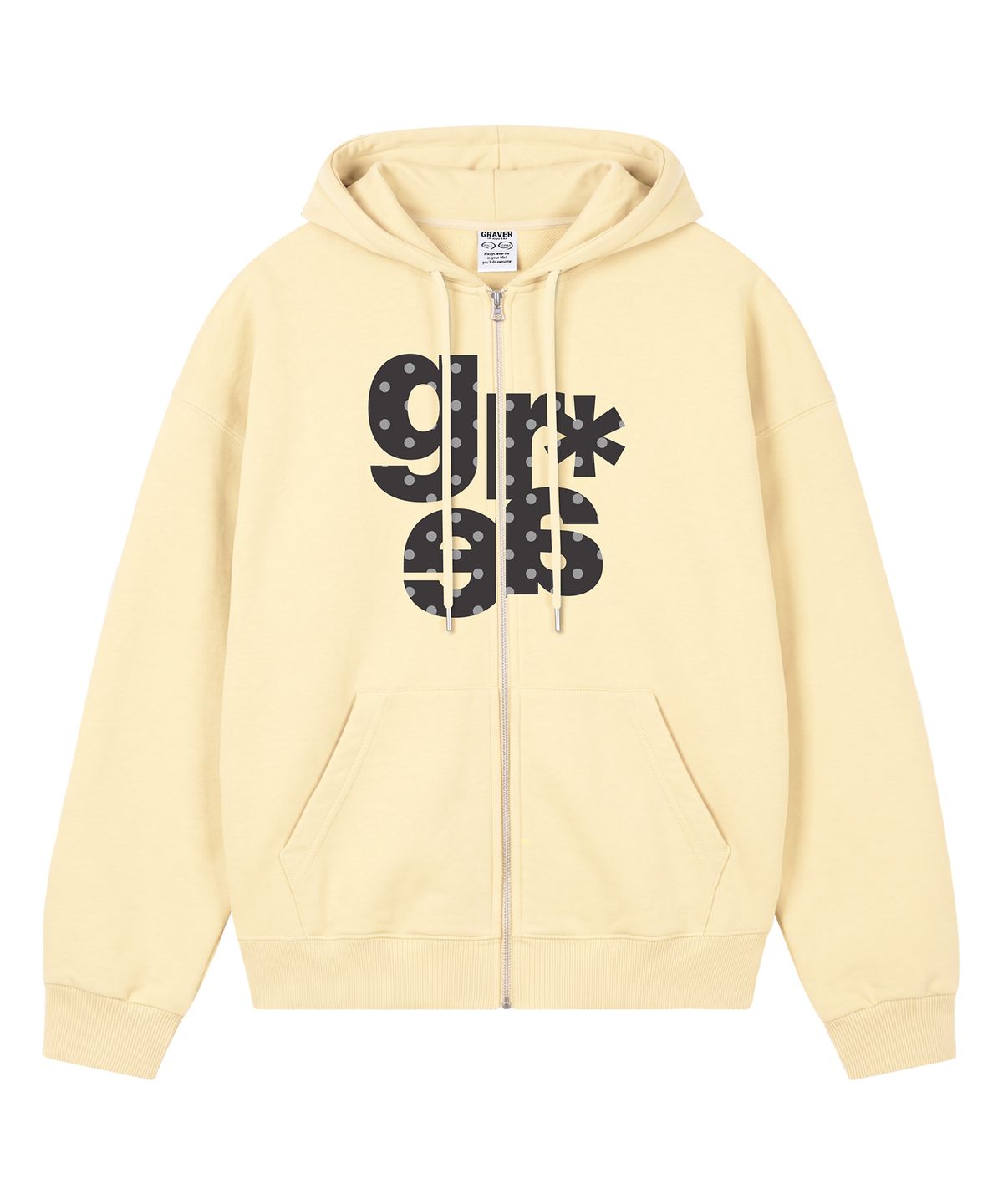그레이버(GRAVER) [UNISEX]GRAE-S DOT 후드집업_Black