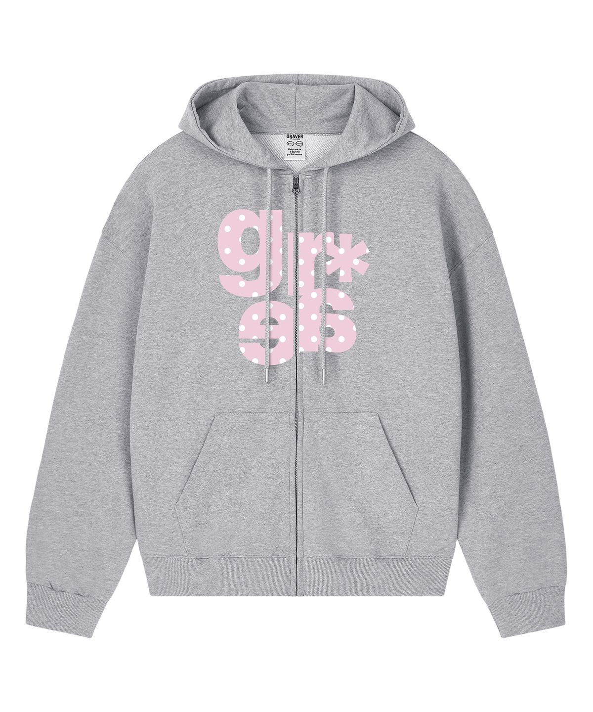 그레이버(GRAVER) [UNISEX]GRAE-S DOT 후드집업_Black