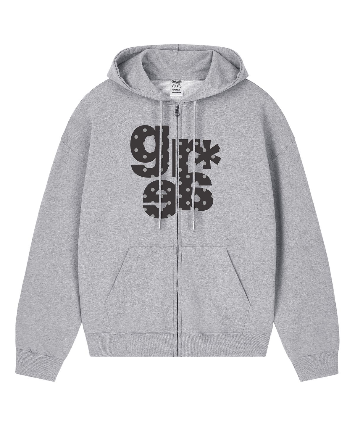 그레이버(GRAVER) [UNISEX]GRAE-S DOT 후드집업_Black