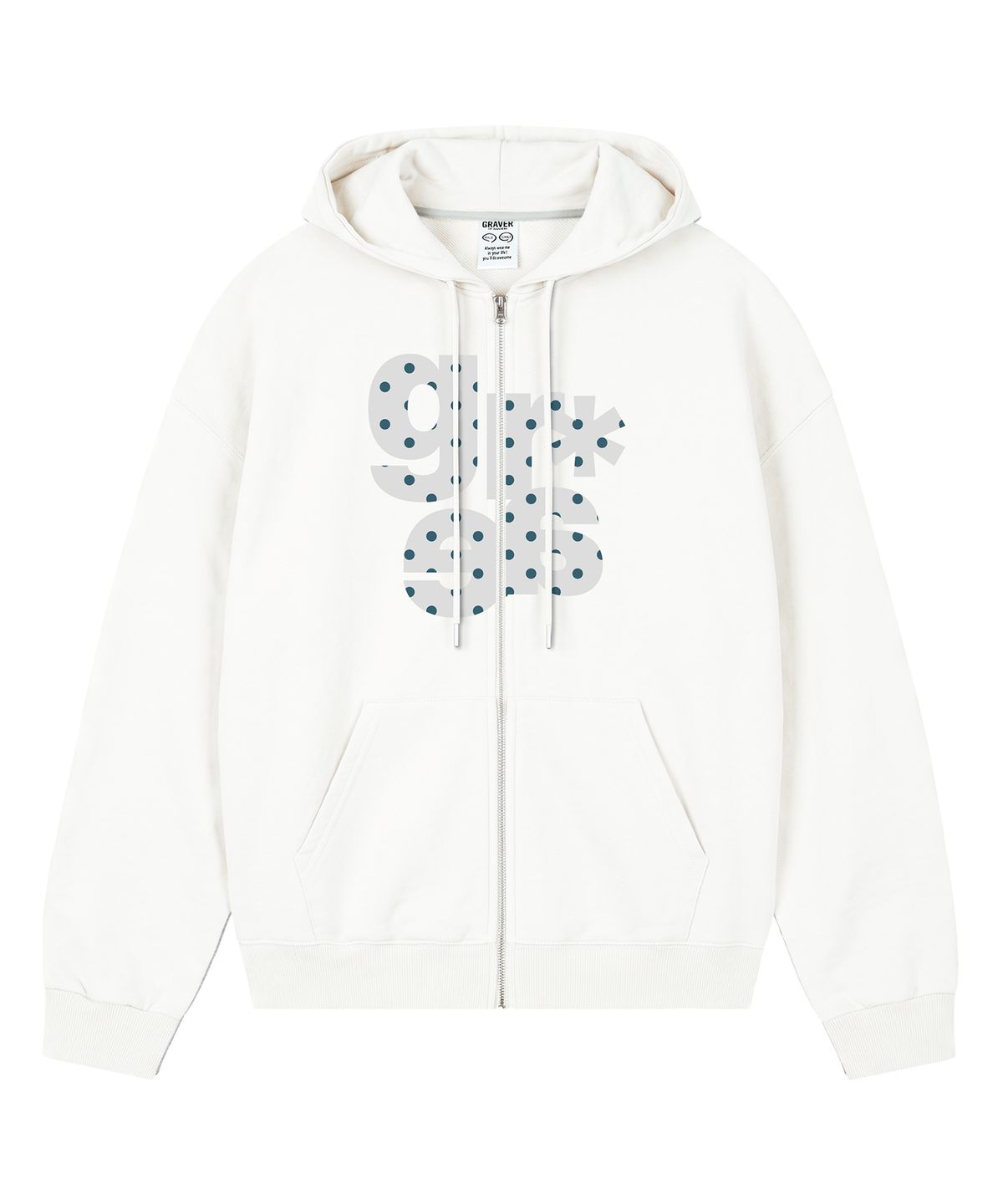 그레이버(GRAVER) [UNISEX]GRAE-S DOT 후드집업_Black