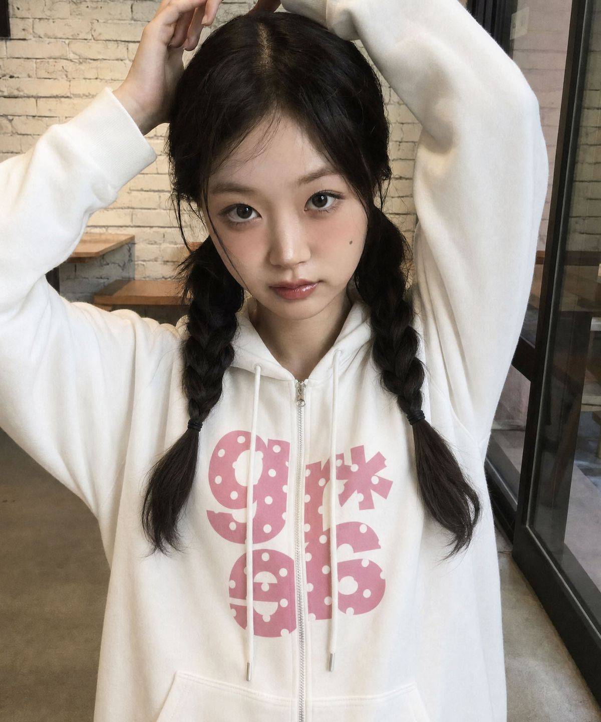 그레이버(GRAVER) [UNISEX]GRAE-S DOT 후드집업_Black