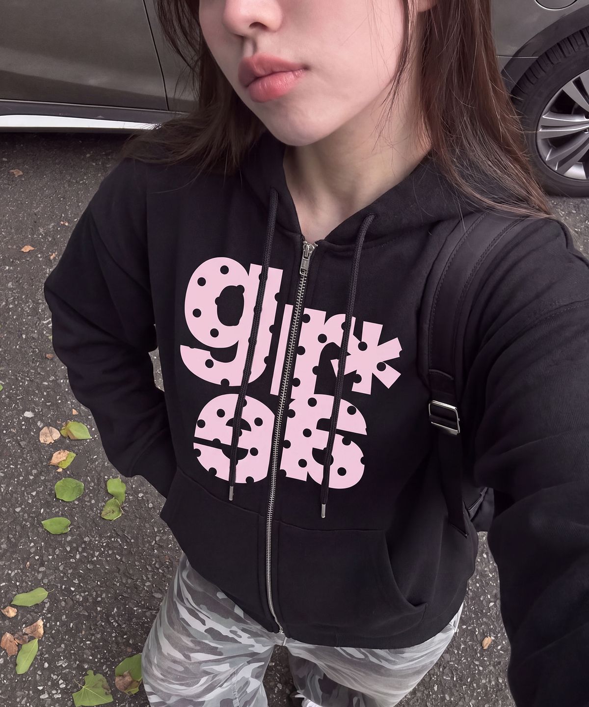 그레이버(GRAVER) [UNISEX]GRAE-S DOT 후드집업_Black
