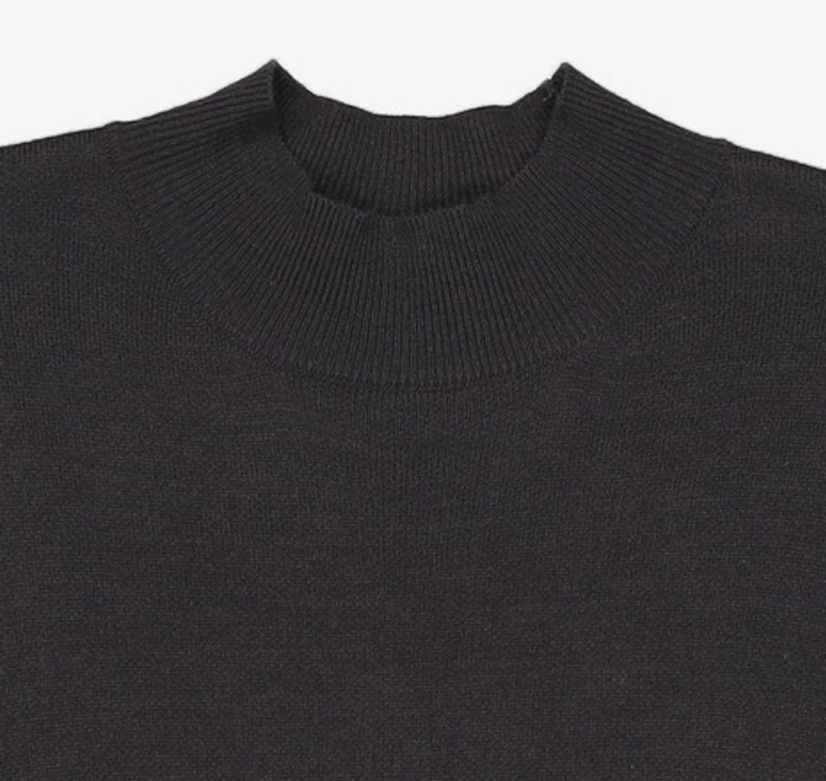 가먼트레이블(GARMENT LABLE) Twofold Half Neck Knit - Black M
