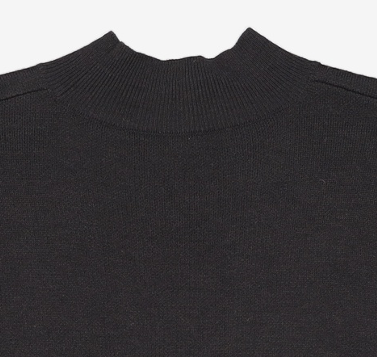 가먼트레이블(GARMENT LABLE) Twofold Half Neck Knit - Black M