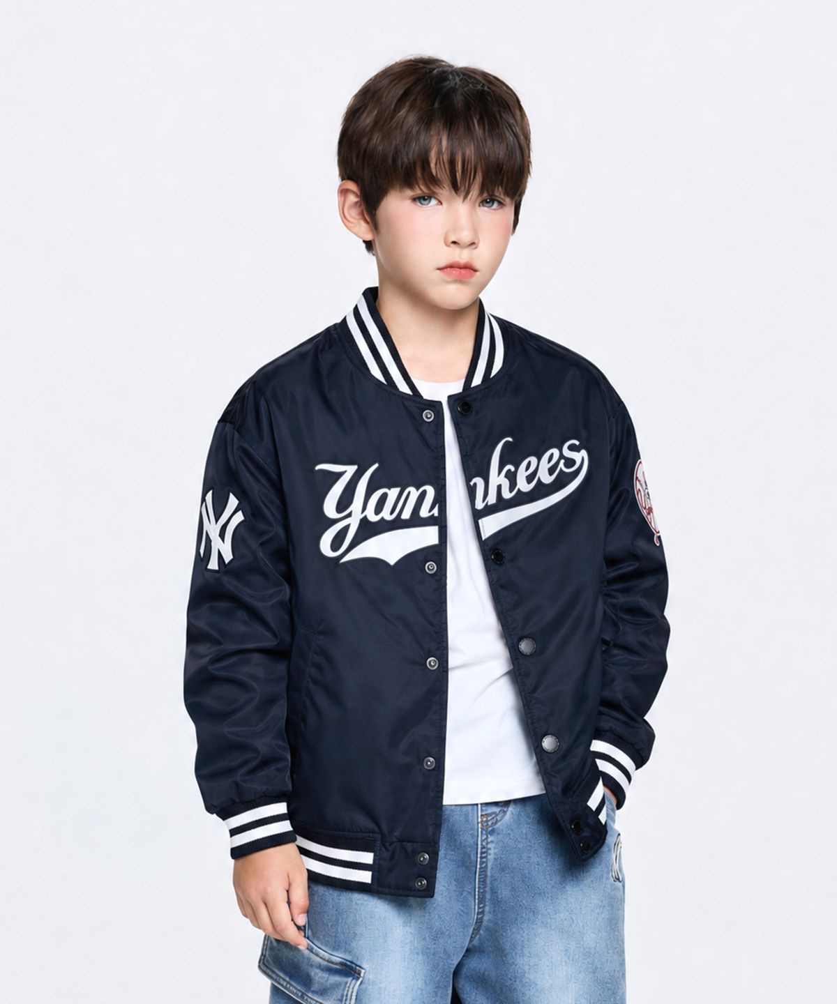 엠엘비 키즈(MLB KIDS) 스포티브 시그니처 나일론 점퍼 NY (Navy)