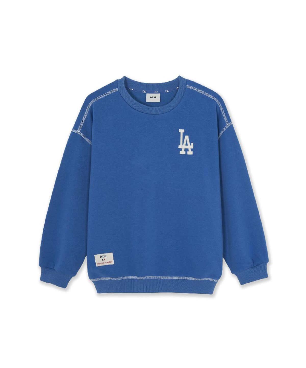 엠엘비 키즈(MLB KIDS) 스포티브 시그니처 팀로고 맨투맨 세트 LA (Mg.Cobalt Blue)