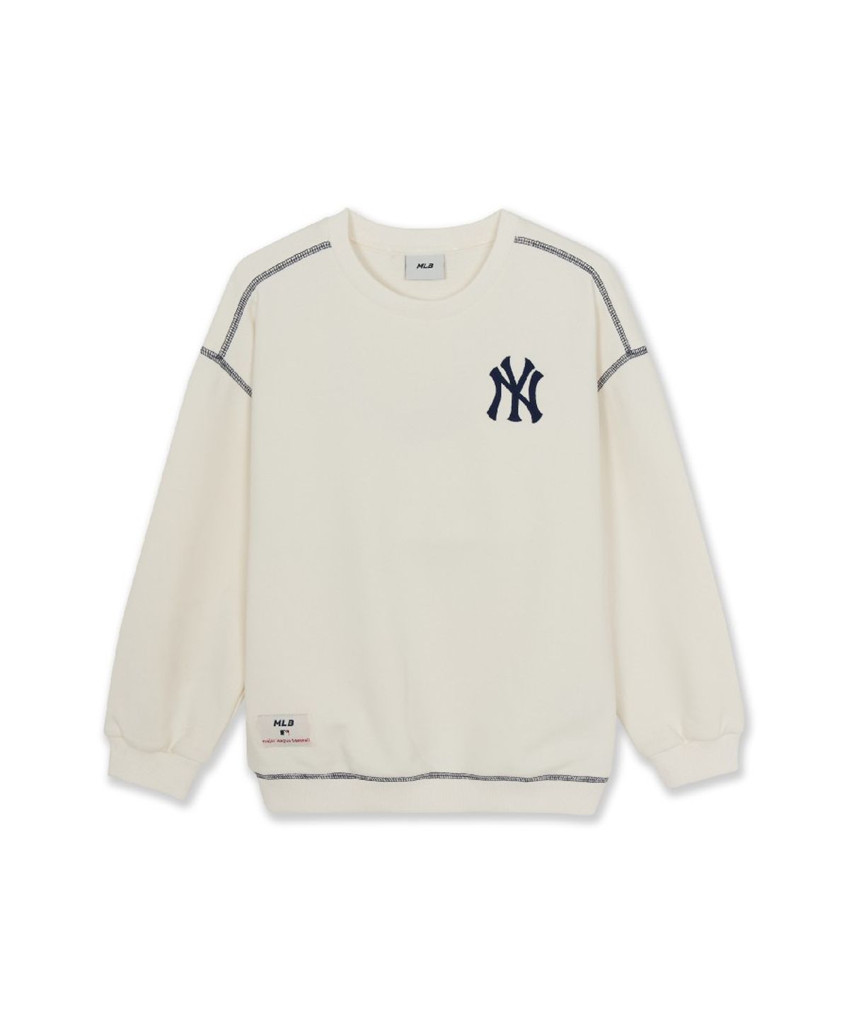 엠엘비 키즈(MLB KIDS) 스포티브 시그니처 팀로고 맨투맨 세트 NY (Cream)