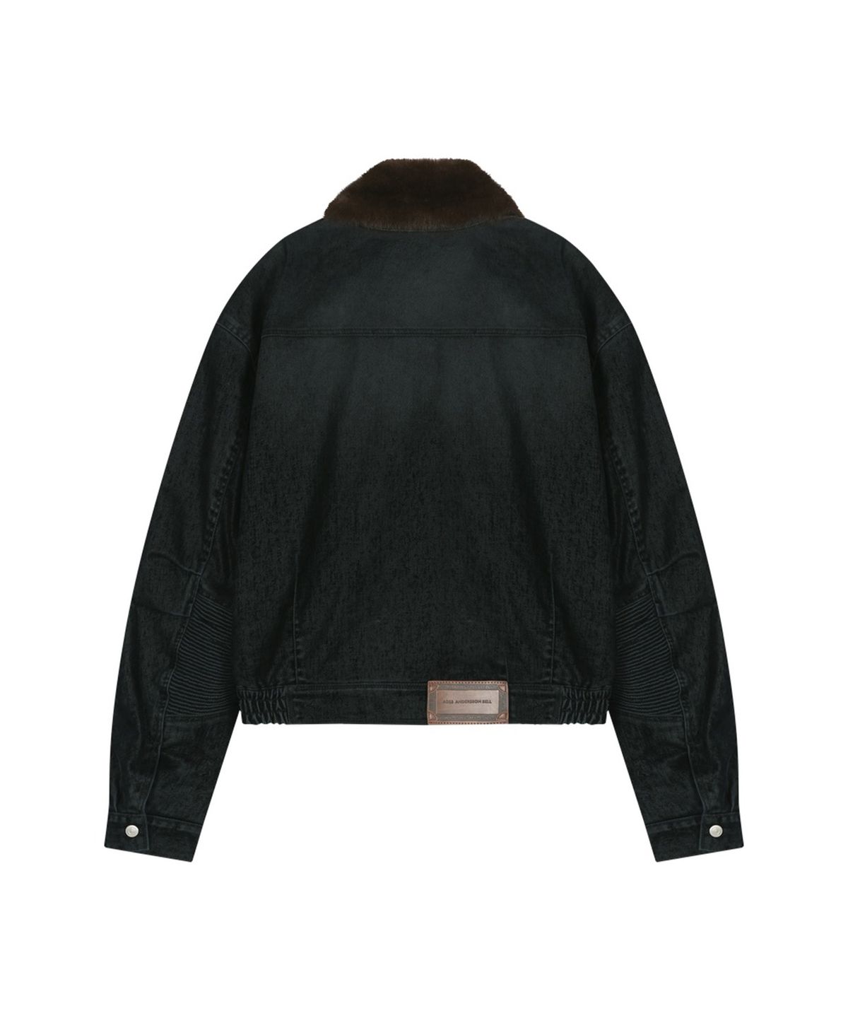 앤더슨벨(ADSB ANDERSSON BELL) UNISEX PADDED DENIM BOMBER JACKET (BLACK)