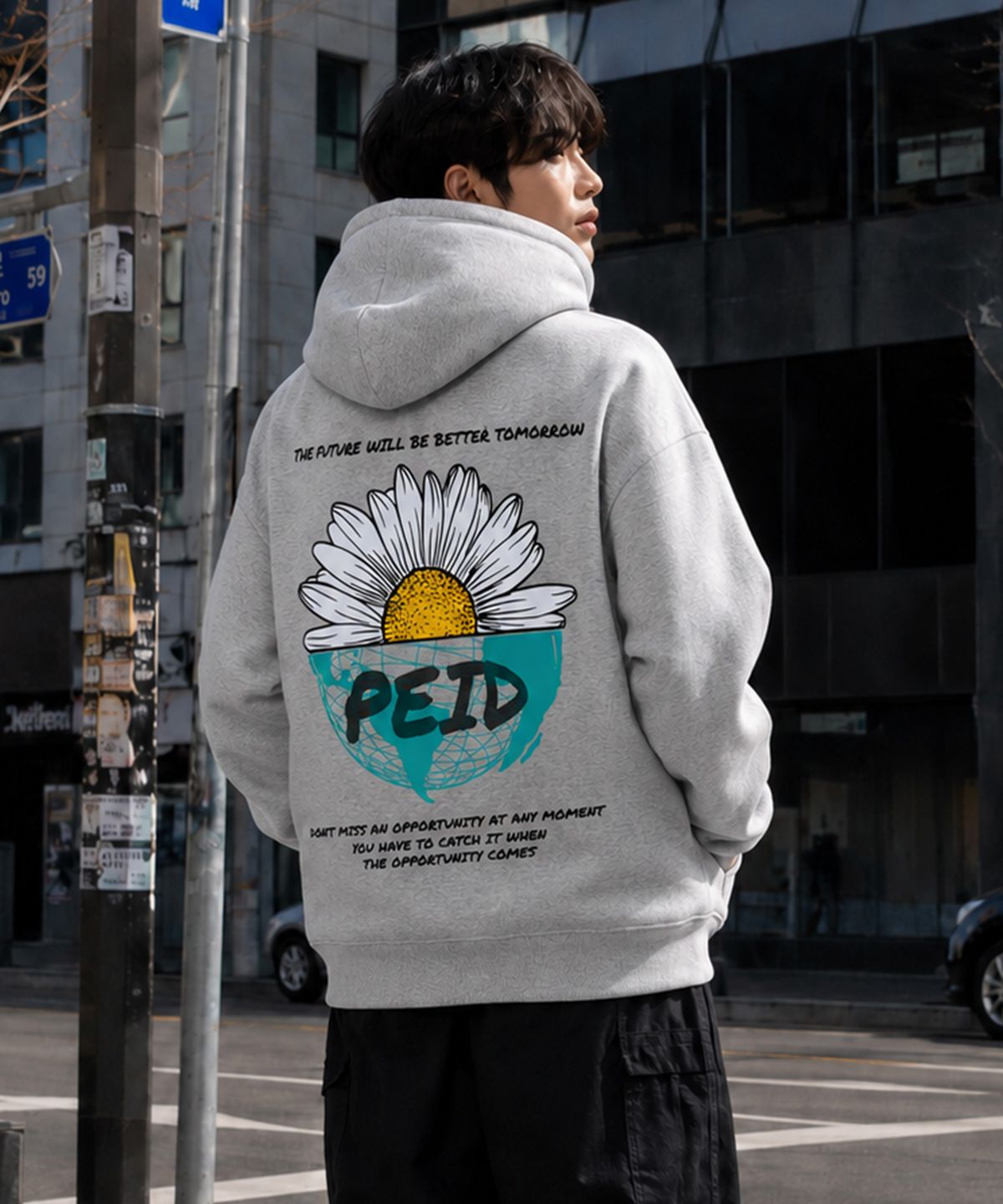 페이드(PEID) PD HALF DAISY 후드티 2Color