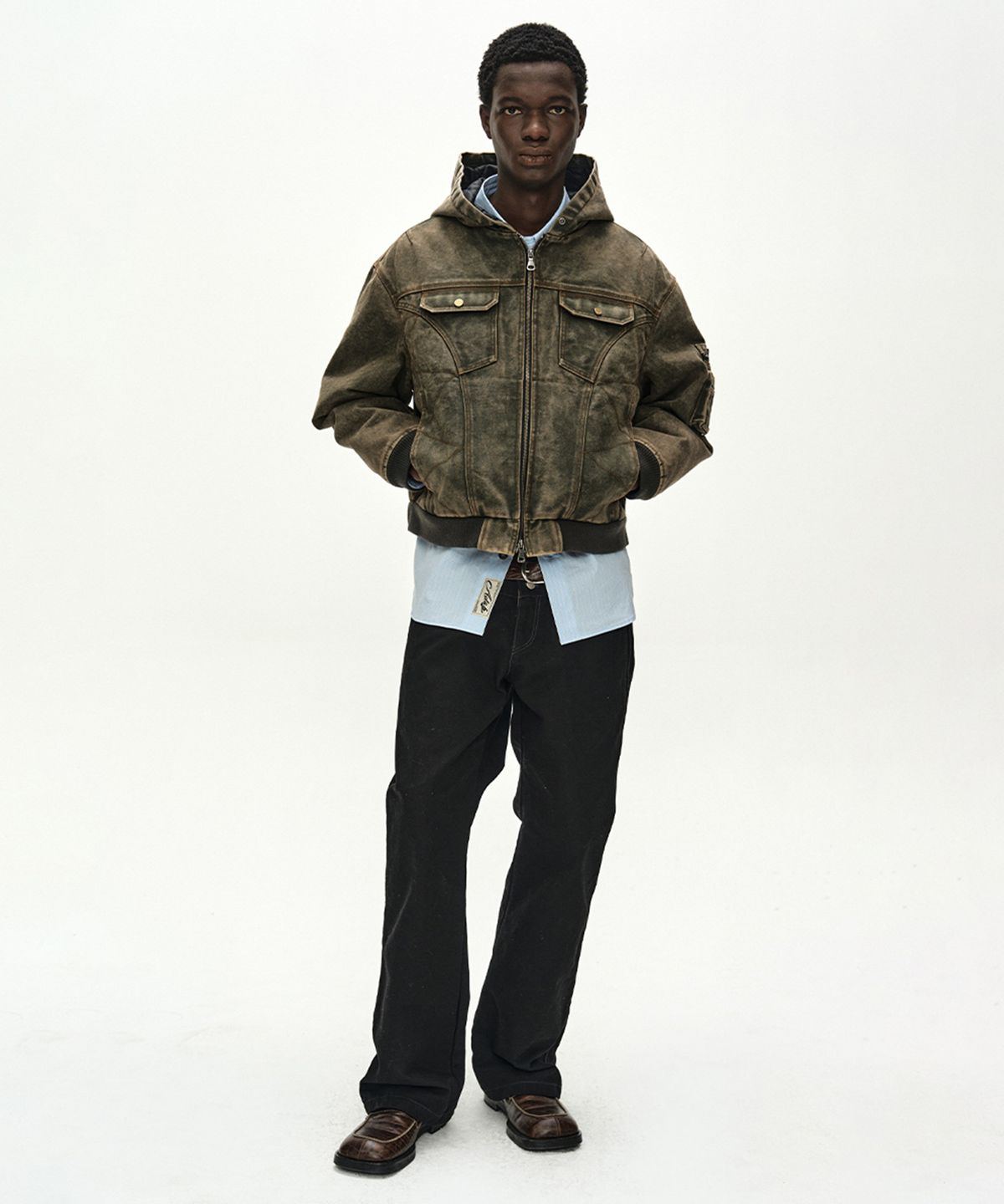앤더슨벨(ADSB ANDERSSON BELL) MILLY WASHED HOODIE JACKET (KHAKI)