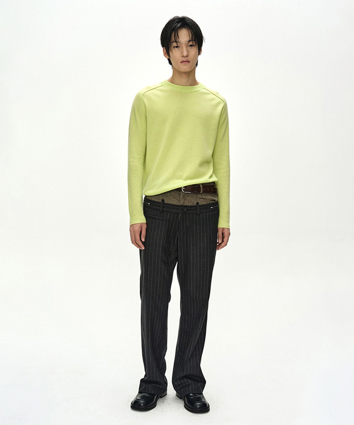 앤더슨벨(ADSB ANDERSSON BELL) SHANE CASHMERE CREW-NECK SWEATER (LEMON)