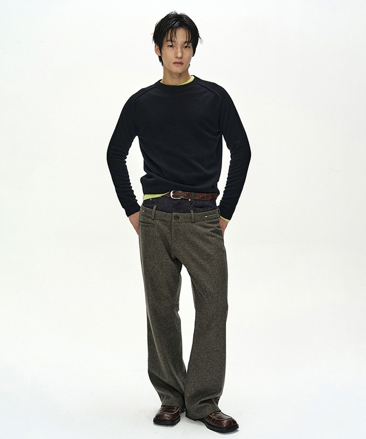 앤더슨벨(ADSB ANDERSSON BELL) SHANE CASHMERE CREW-NECK SWEATER (BLACK)