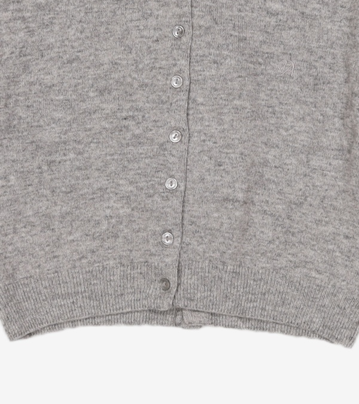 다이애그널(DIAGONAL) V NECK BUTTON CARDIGAN (light grey) XS