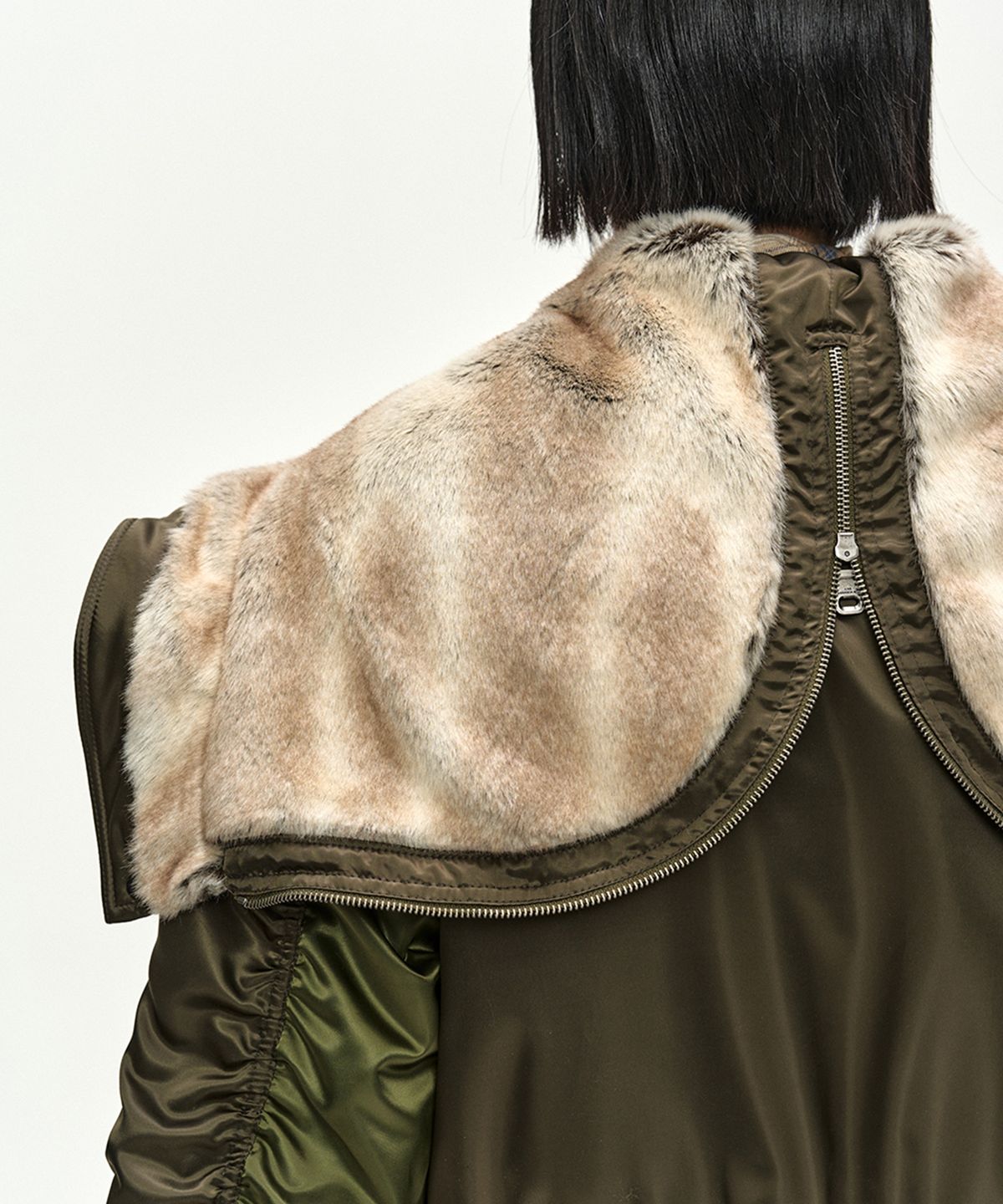 앤더슨벨(ADSB ANDERSSON BELL) UNISEX FLARE COLLAR MA-1 PARKA (KHAKI BROWN)