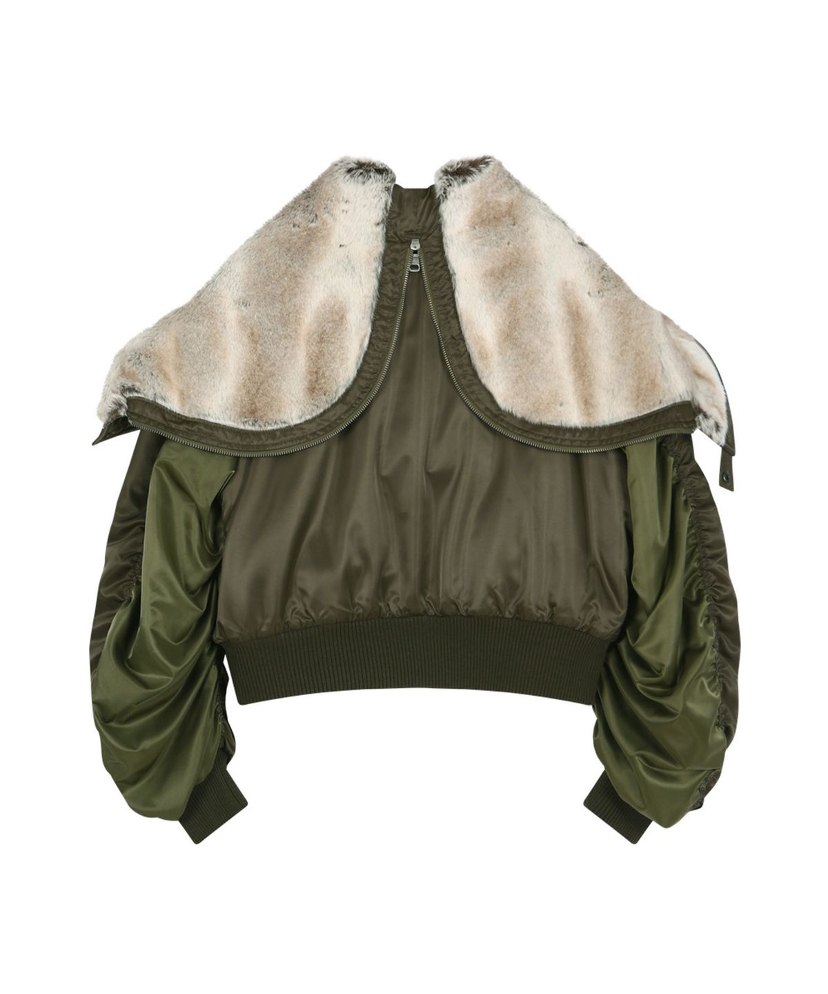앤더슨벨(ADSB ANDERSSON BELL) UNISEX FLARE COLLAR MA-1 PARKA (KHAKI BROWN)