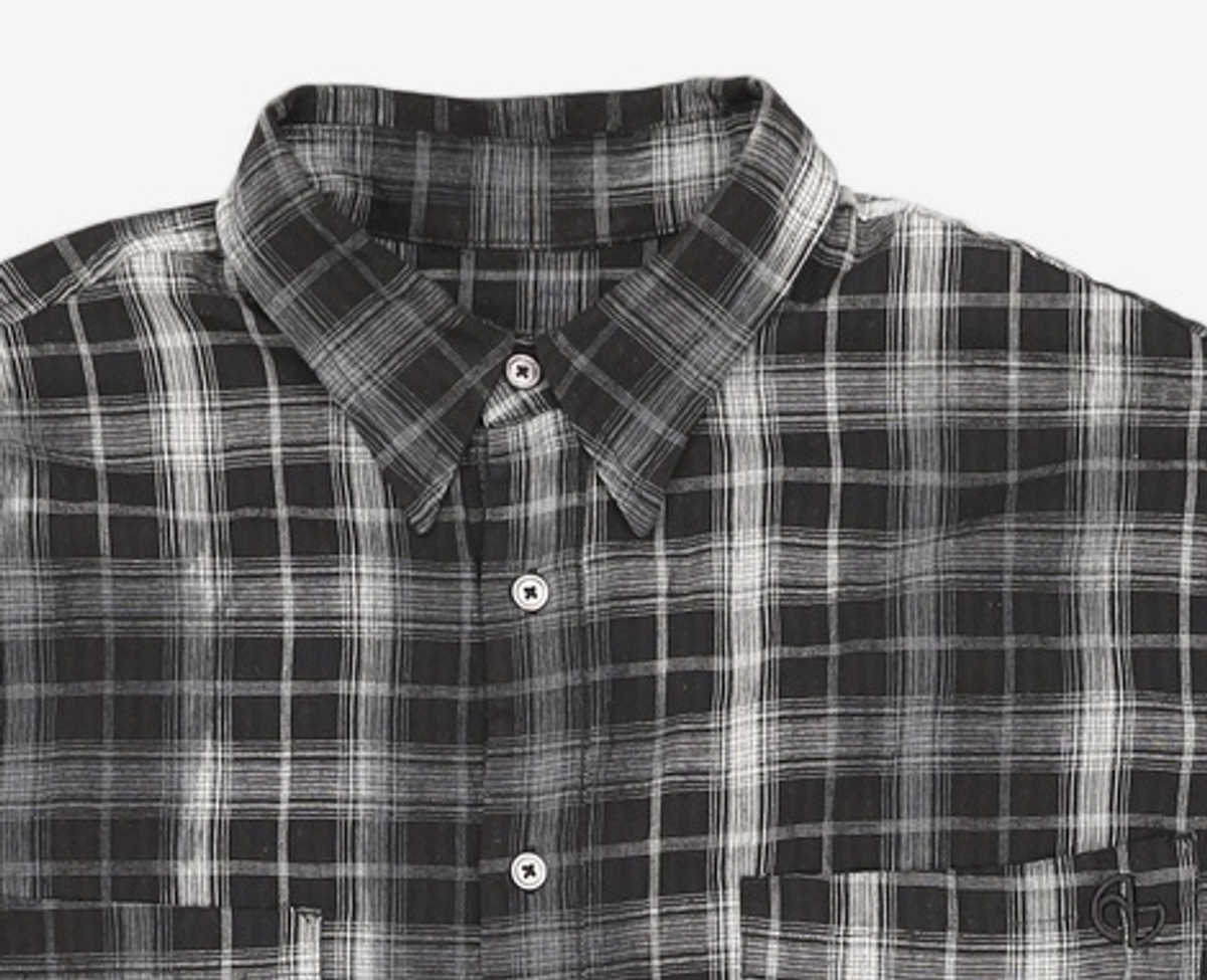 노매뉴얼(NOMANUAL) O.D CHECK SHIRT - BLACK L