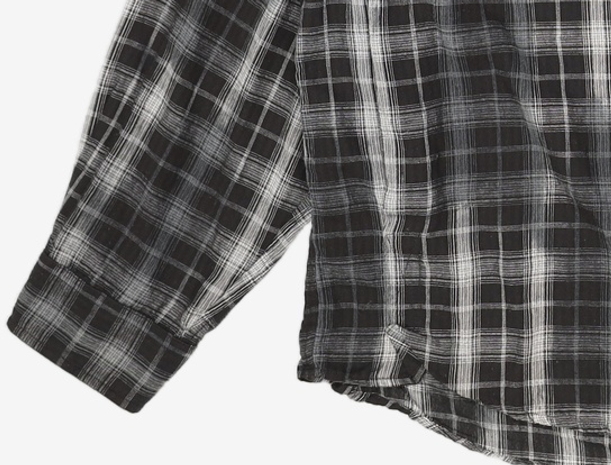 노매뉴얼(NOMANUAL) O.D CHECK SHIRT - BLACK L