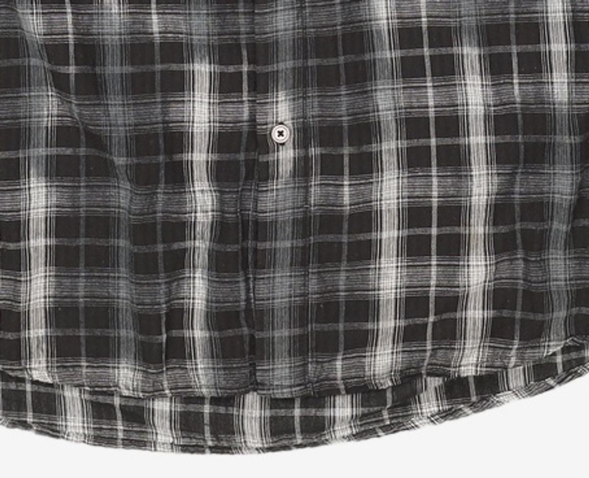 노매뉴얼(NOMANUAL) O.D CHECK SHIRT - BLACK L