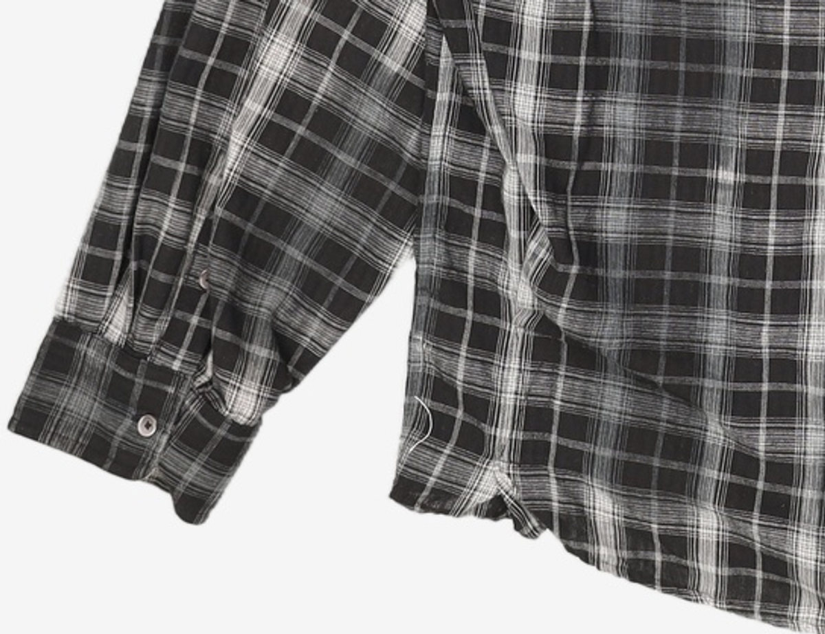 노매뉴얼(NOMANUAL) O.D CHECK SHIRT - BLACK L