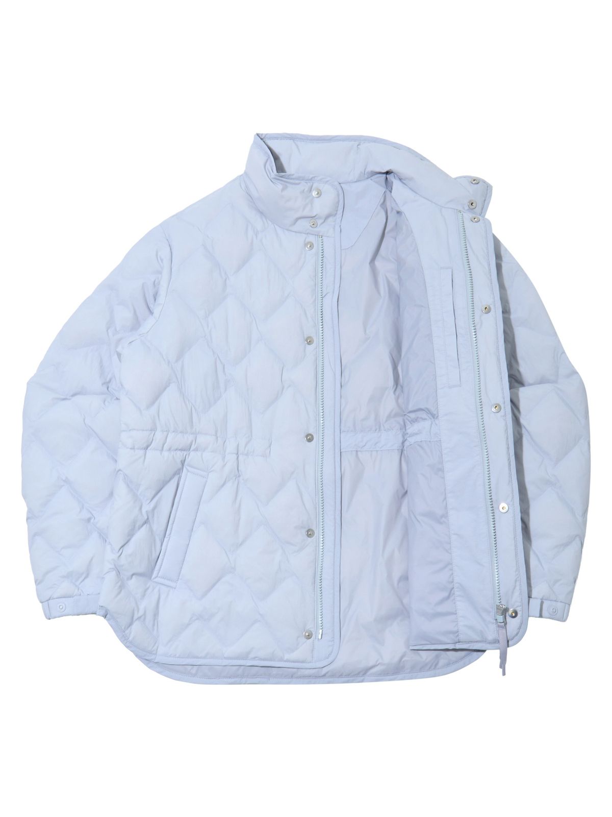 아이더(EIDER) THERMOLOCK (써모락) 여성 슬림 블렌드 미들 패딩 자켓_Light Blue
