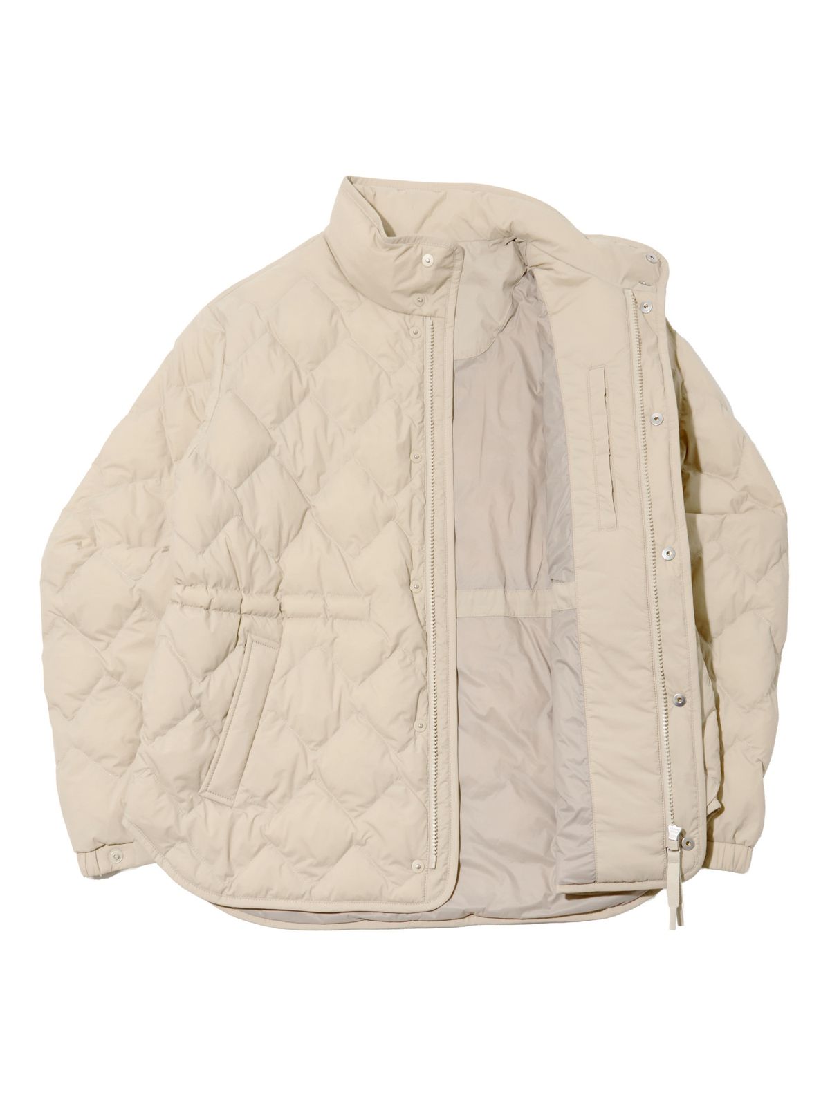 아이더(EIDER) THERMOLOCK (써모락) 여성 슬림 블렌드 미들 패딩 자켓_Beige
