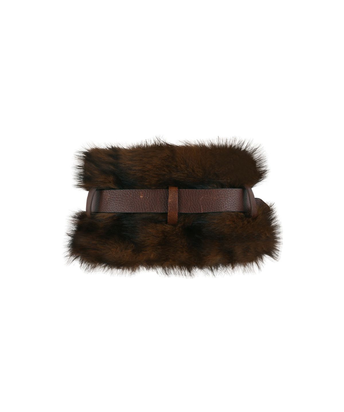 앤더슨벨(ADSB ANDERSSON BELL) BELTED FUR SHORT MUFFLER (BROWN)