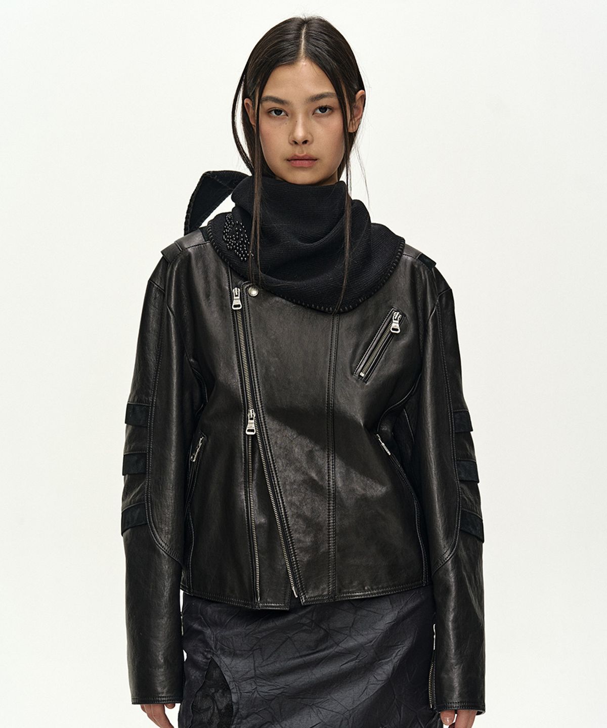 앤더슨벨(ADSB ANDERSSON BELL) UNISEX KINT NECK SCARF (BLACK)